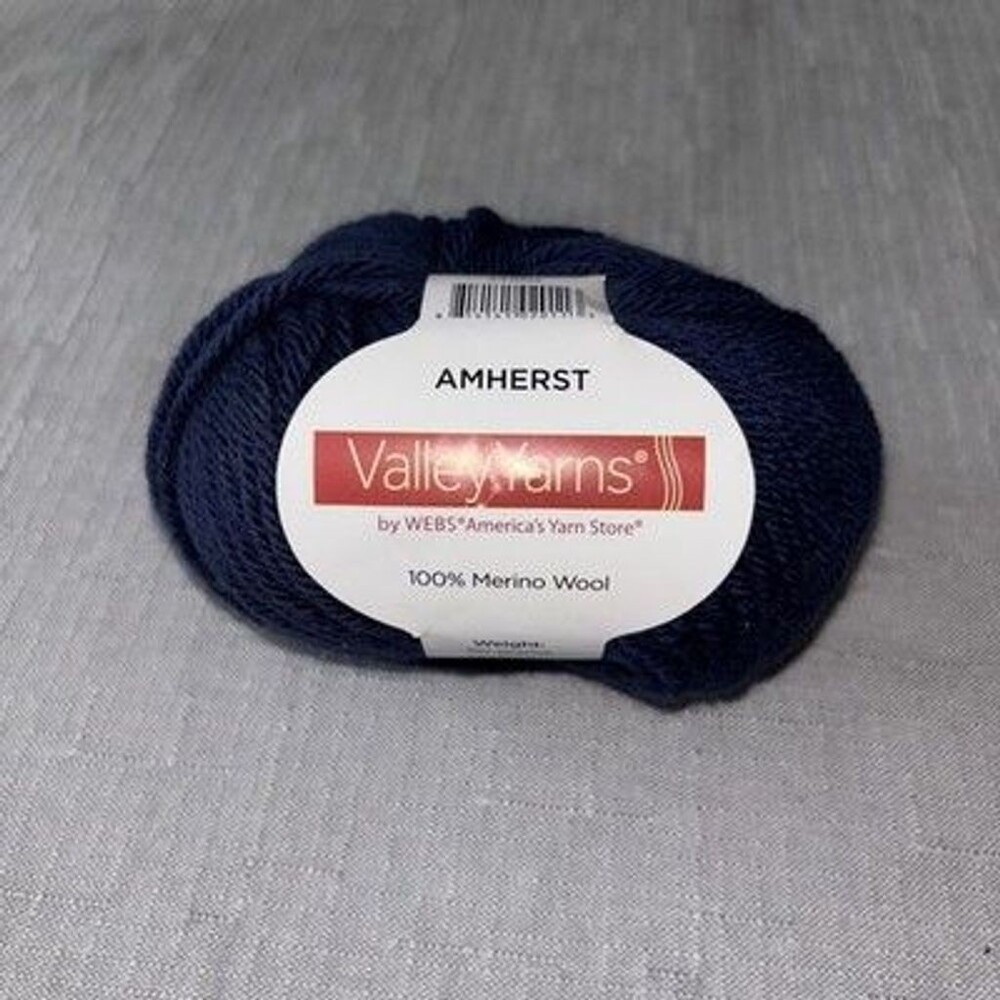 Valley Yarns Amherst Navy Blue 100% Merino Wool 109 Yards 50 g Medium #4